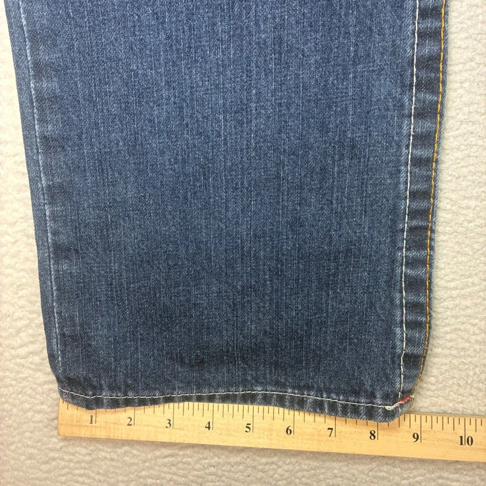 Vintage True Religion Baggy Jeans Men 36x34 Blue Embroidered Loose Straight USA